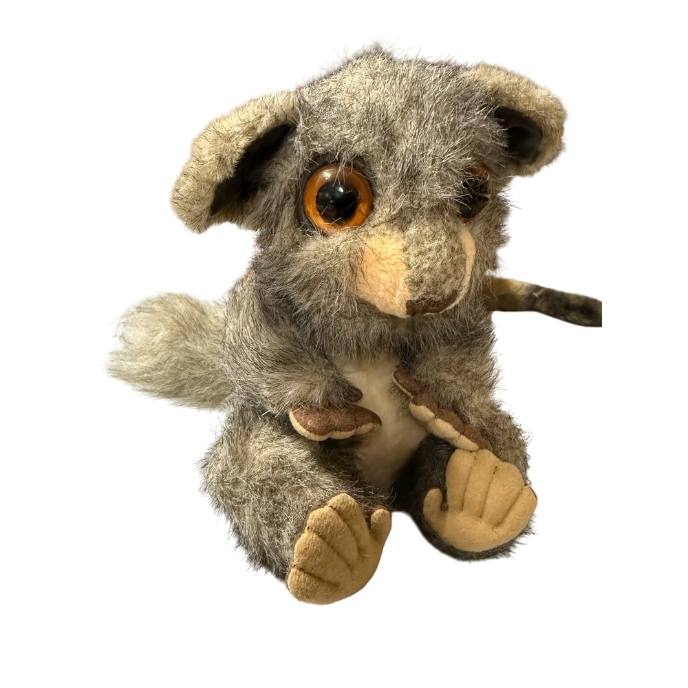 Discovery Channel Plush Bush Baby Stuffed Animal Big Eyes Gray 8 Inch